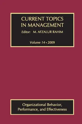 Rahim |  Current Topics in Management | Buch |  Sack Fachmedien