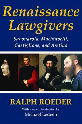 Roeder |  Renaissance Lawgivers | Buch |  Sack Fachmedien