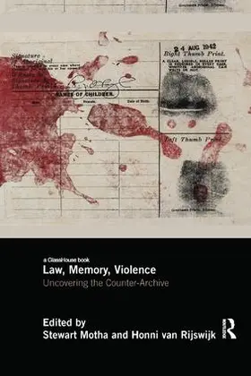 Motha / van Rijswijk |  Law, Memory, Violence | Buch |  Sack Fachmedien