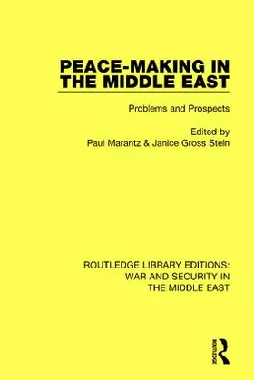 Marantz / Stein |  Peacemaking in the Middle East | Buch |  Sack Fachmedien