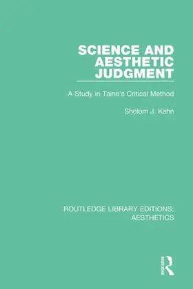 Kahn |  Science and Aesthetic Judgement | Buch |  Sack Fachmedien