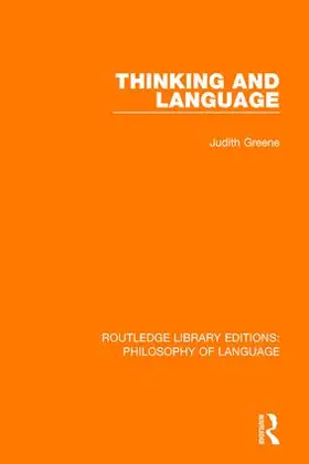 Greene |  Thinking and Language | Buch |  Sack Fachmedien