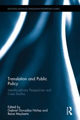 González Núñez / Meylaerts |  Translation and Public Policy | Buch |  Sack Fachmedien