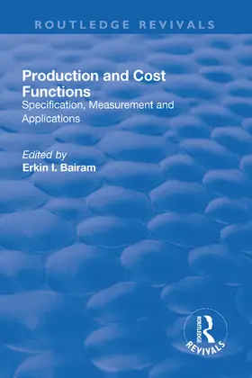 Bairam |  Production and Cost Functions | Buch |  Sack Fachmedien