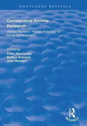 Atteslander / Gransow / Western |  Comparative Anomie Research | Buch |  Sack Fachmedien