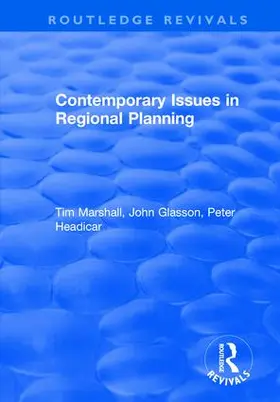 Glasson |  Contemporary Issues in Regional Planning | Buch |  Sack Fachmedien