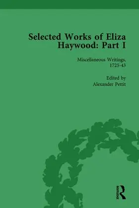 Pettit / Spedding / Collins |  Selected Works of Eliza Haywood, Part I Vol 1 | Buch |  Sack Fachmedien
