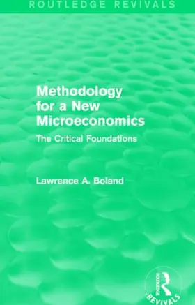 Boland |  Methodology for a New Microeconomics (Routledge Revivals) | Buch |  Sack Fachmedien
