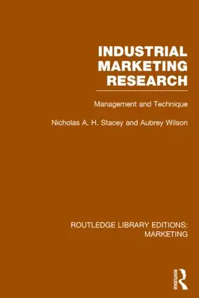 Stacey / Wilson |  Industrial Marketing Research (Rle Marketing) | Buch |  Sack Fachmedien