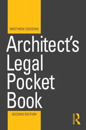 Cousins |  Architect's Legal Pocket Book | Buch |  Sack Fachmedien