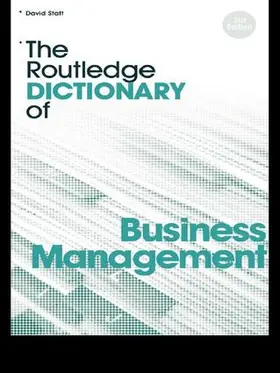 Statt |  The Routledge Dictionary of Business Management | Buch |  Sack Fachmedien