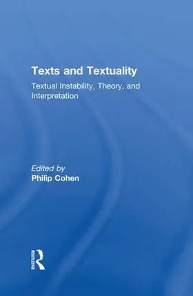 Cohen |  Texts and Textuality | Buch |  Sack Fachmedien