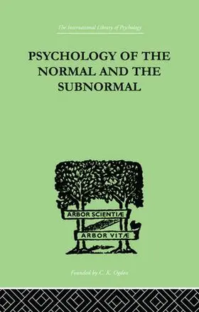 Goddard |  Psychology Of The Normal And The Subnormal | Buch |  Sack Fachmedien