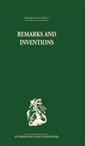 Needham |  Remarks and Inventions | Buch |  Sack Fachmedien