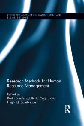 Sanders / Cogin / Bainbridge |  Research Methods for Human Resource Management | Buch |  Sack Fachmedien