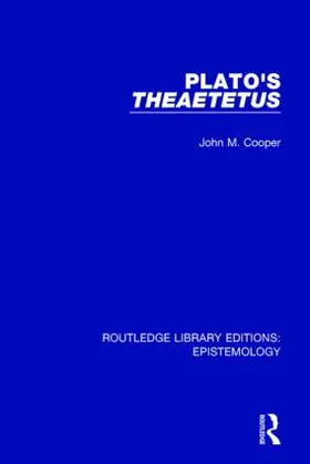 Cooper |  Plato's Theaetetus | Buch |  Sack Fachmedien