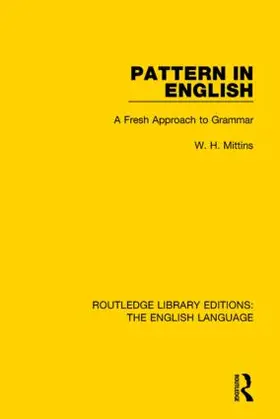 Mittins |  Pattern in English | Buch |  Sack Fachmedien