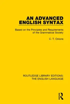 Onions |  An Advanced English Syntax | Buch |  Sack Fachmedien