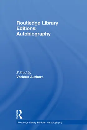 Various |  Routledge Library Editions: Autobiography | Buch |  Sack Fachmedien