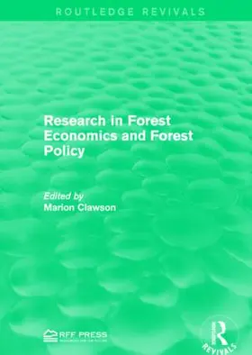 Clawson |  Research in Forest Economics and Forest Policy | Buch |  Sack Fachmedien