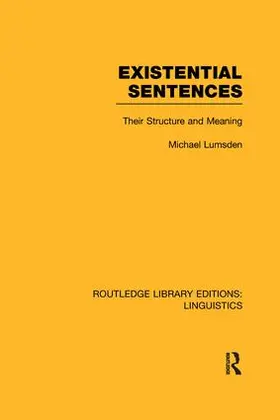 Lumsden |  Existential Sentences | Buch |  Sack Fachmedien