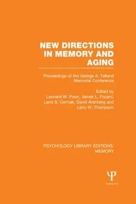 Poon / Fozard / Cermak |  New Directions in Memory and Aging (PLE | Buch |  Sack Fachmedien