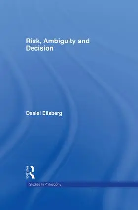 Ellsberg |  Risk, Ambiguity and Decision | Buch |  Sack Fachmedien