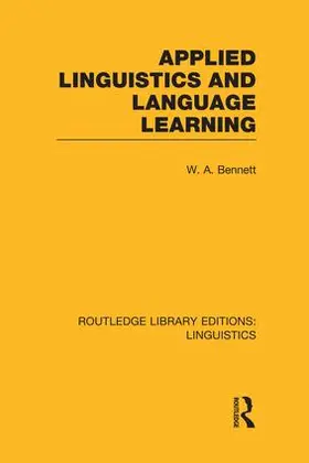 Bennett |  Applied Linguistics and Language Learning | Buch |  Sack Fachmedien
