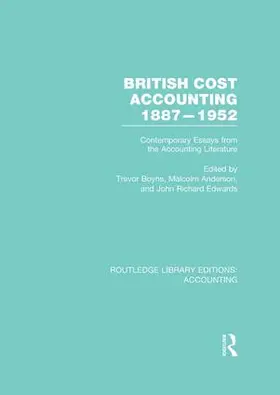 Boyns / Anderson / Edwards |  British Cost Accounting 1887-1952 | Buch |  Sack Fachmedien