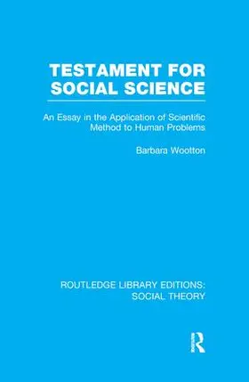 Wootton |  Testament for Social Science | Buch |  Sack Fachmedien