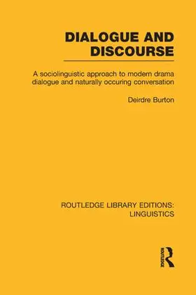 Burton |  Dialogue and Discourse | Buch |  Sack Fachmedien