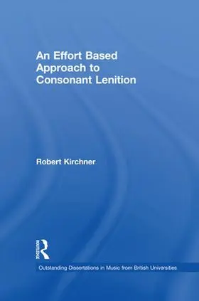 Kirchner |  An Effort Based Approach to Consonant Lenition | Buch |  Sack Fachmedien
