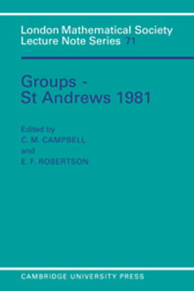 Campbell |  Groups - St Andrews 1981 | eBook | Sack Fachmedien