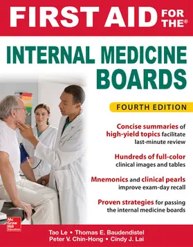 Le / Baudendistel / Chin-Hong |  First Aid for the Internal Medicine Boards, Fourth Edition | Buch |  Sack Fachmedien