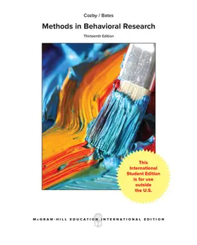 Cozby / Bates |  Methods in Behavioral Research | Buch |  Sack Fachmedien