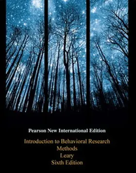 Leary |  Introduction to Behavioral Research Methods | Buch |  Sack Fachmedien