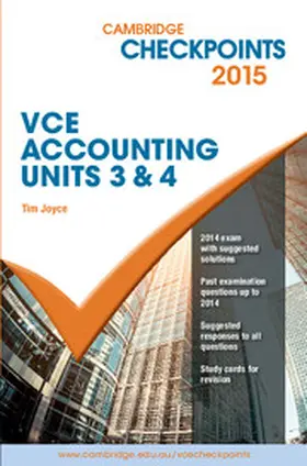 Joyce |  Cambridge Checkpoints VCE Accounting Units 3&4 2015 and Quiz Me More | Buch |  Sack Fachmedien