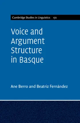 Berro / Fernández |  Voice and Argument Structure in Basque | Buch |  Sack Fachmedien