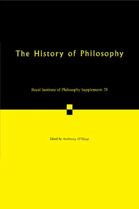 O'Hear |  History of Philosophy | Buch |  Sack Fachmedien