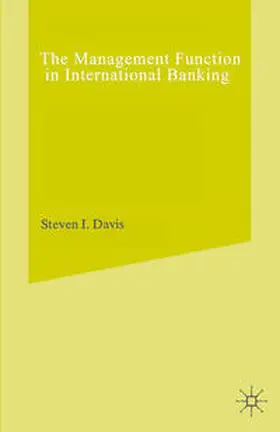 Davis |  Management Function in International Banking | eBook | Sack Fachmedien