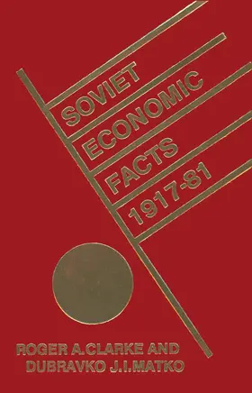 Clarke / Matko | Soviet Economic Facts, 1917-81 | Buch | 978-1-349-06368-0 | sack.de