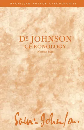 Page |  A Dr Johnson Chronology | Buch |  Sack Fachmedien