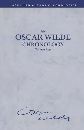 Page |  An Oscar Wilde Chronology | Buch |  Sack Fachmedien