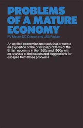 Meyer |  Problems of a Mature Economy | eBook | Sack Fachmedien
