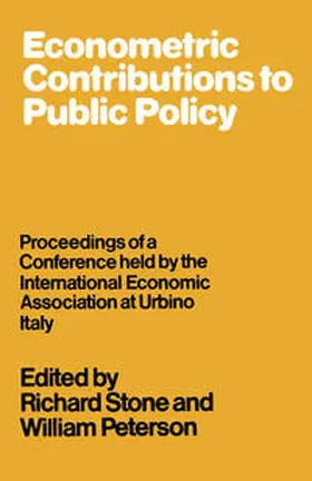 Peterson |  Econometric Contributions to Public Policy | eBook | Sack Fachmedien