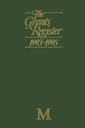Williams |  The Grants Register 1993-1995 | eBook | Sack Fachmedien