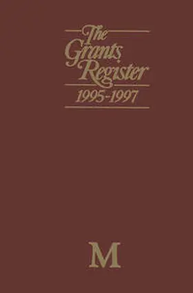 Williams |  The Grants Register 1995-1997 | eBook | Sack Fachmedien
