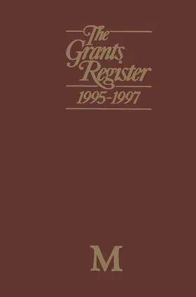 Williams |  The Grants Register 1995-1997 | Buch |  Sack Fachmedien