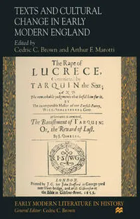 Brown / Marotti |  Texts and Cultural Change in Early Modern England | eBook | Sack Fachmedien