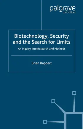 Rappert |  Biotechnology, Security and the Search for Limits | Buch |  Sack Fachmedien